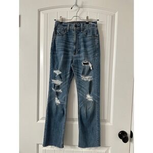 Abercrombie & Fitch Zoe Natural Rise Straight‎ Ankle Blue Jeans Size 26